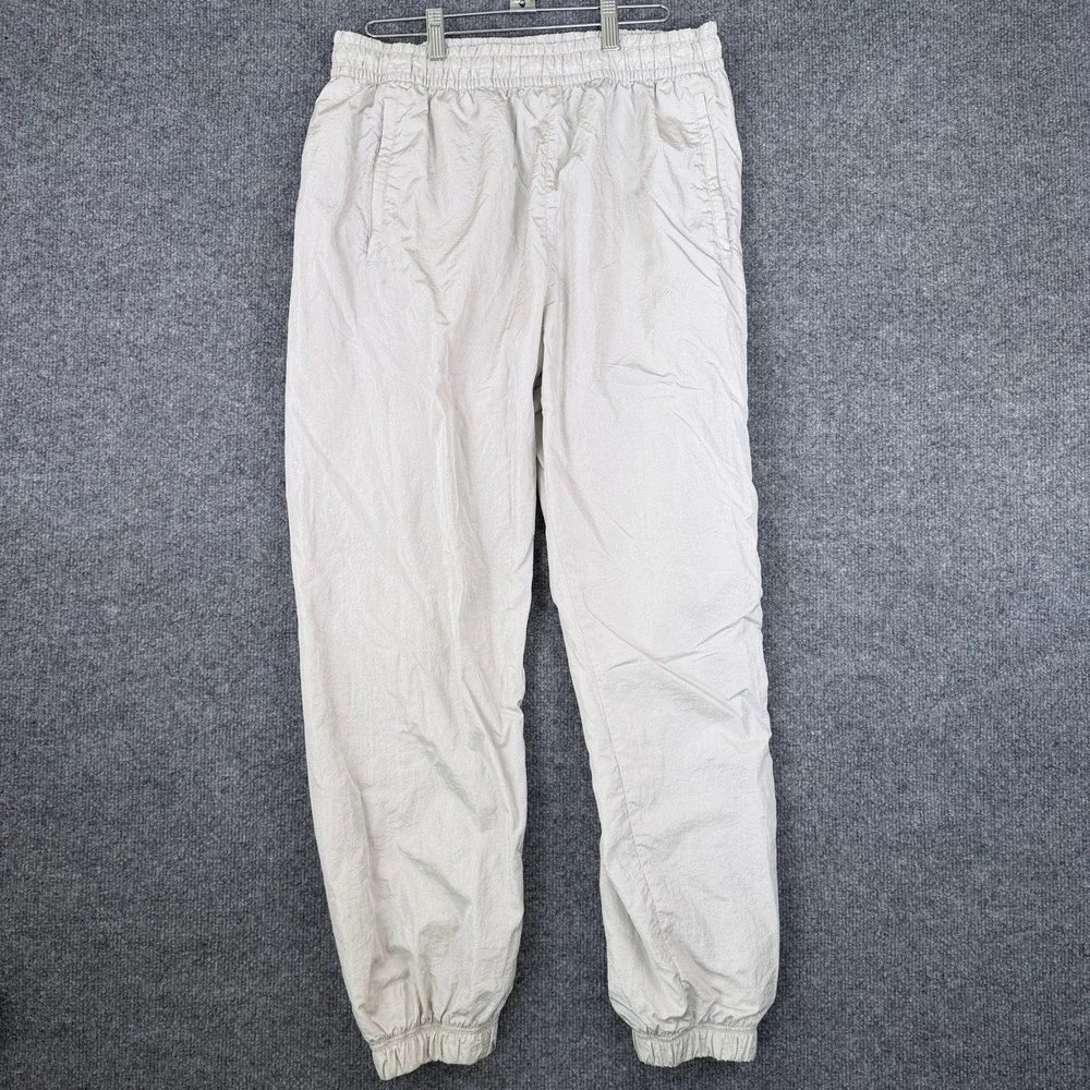 Nike Swoosh Woven Track Jogger Pants Mens M Bone Gray Sportswear DJ0478